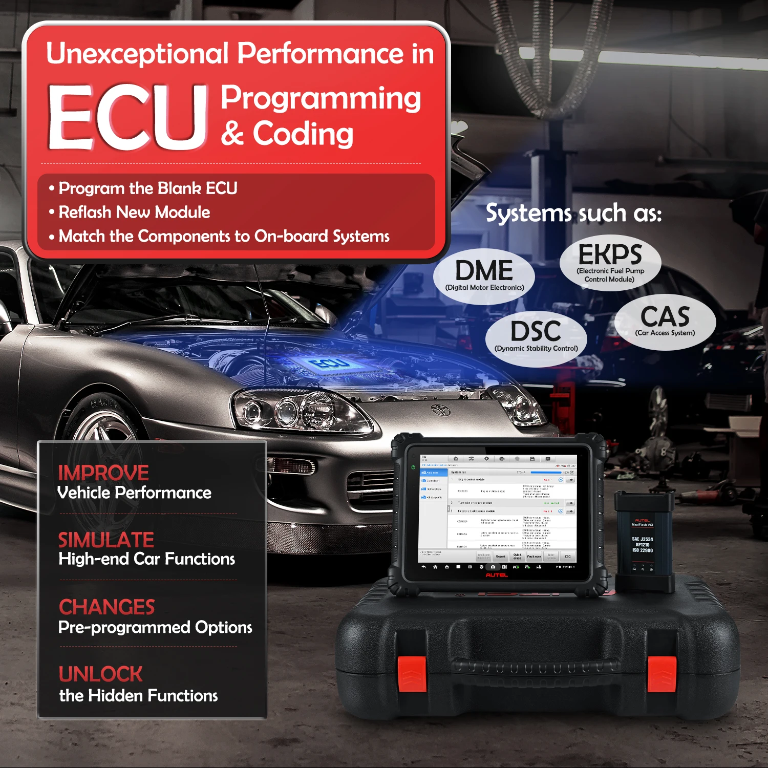 Autel MaxiCOM Ultra Lite автомобильный OBD OBD2 сканер Автомобильные диагностические