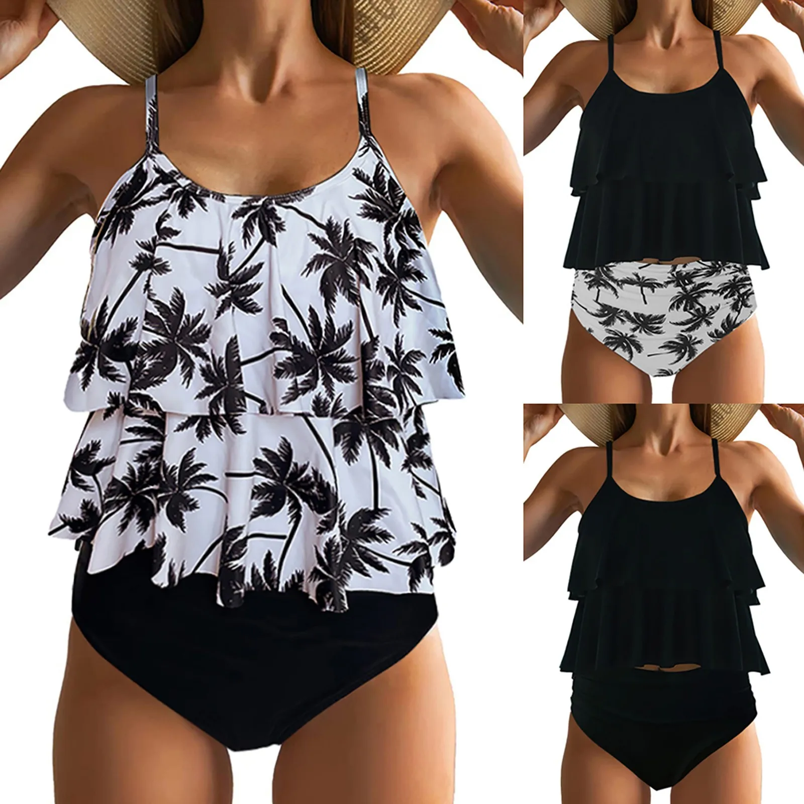 

Женский скромный купальник 2023, регулируемый скромный комплект бикини из двух предметов, сексуальное бикини с высокой талией Xxl, размера плюс Ники 2023