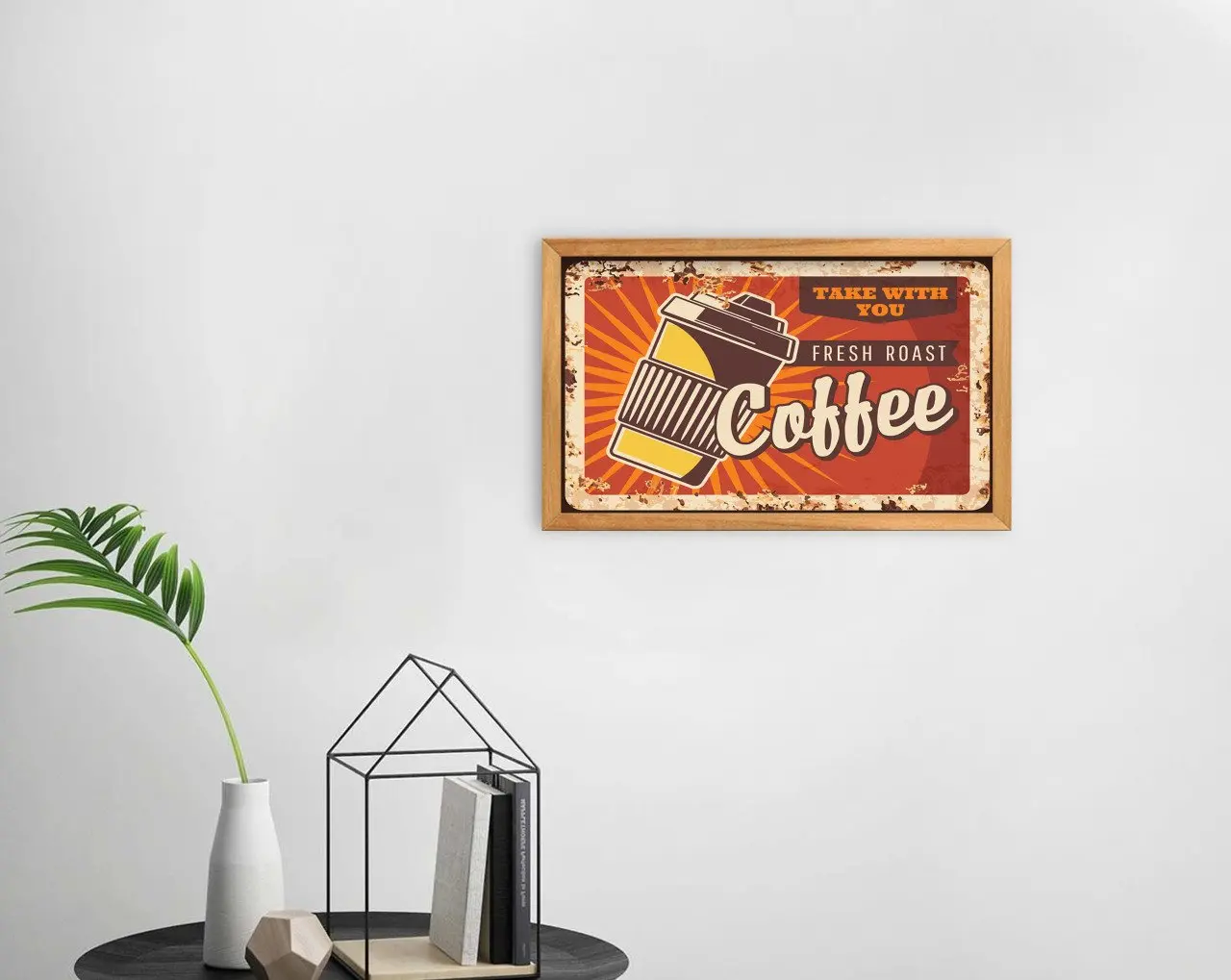 

BK Home Coffee Design Decorative Retro Wood Tablo-34