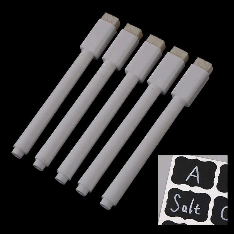 5Pcs Erasable White Liquid Chalk Pen/Marker For Glass Windows Chalkboard Erasable Blackboard Pen