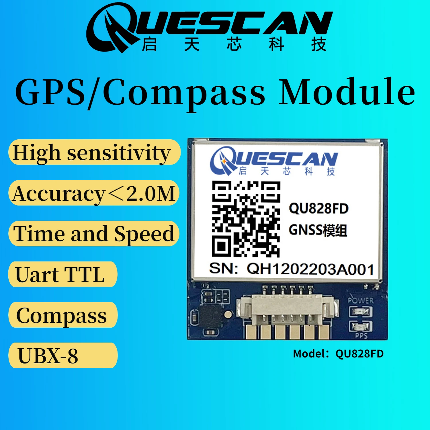 Định Vị GPS GLONASS Chế Độ Kép GPS Pixhawk Apm Drone FPV GPS La Bàn UART TTL GNSS Anten Thu Sóng, NEO-M8N,NMEA0183,3.3V-5.0V