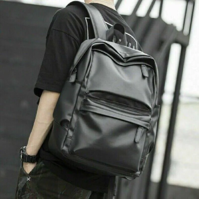 

Men Women Laptop Backpack Large Leather Waterproof Travel Rucksack School Bag
