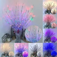1pcs simulation artificial tree branch led novelty night lights 20 leds vase decoration home decorative string lights