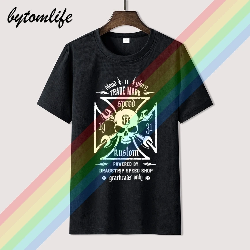 

Clothing Biker T` Shirt Iron Cross T`shirt Skull Tee Hot Rod T`Shirt