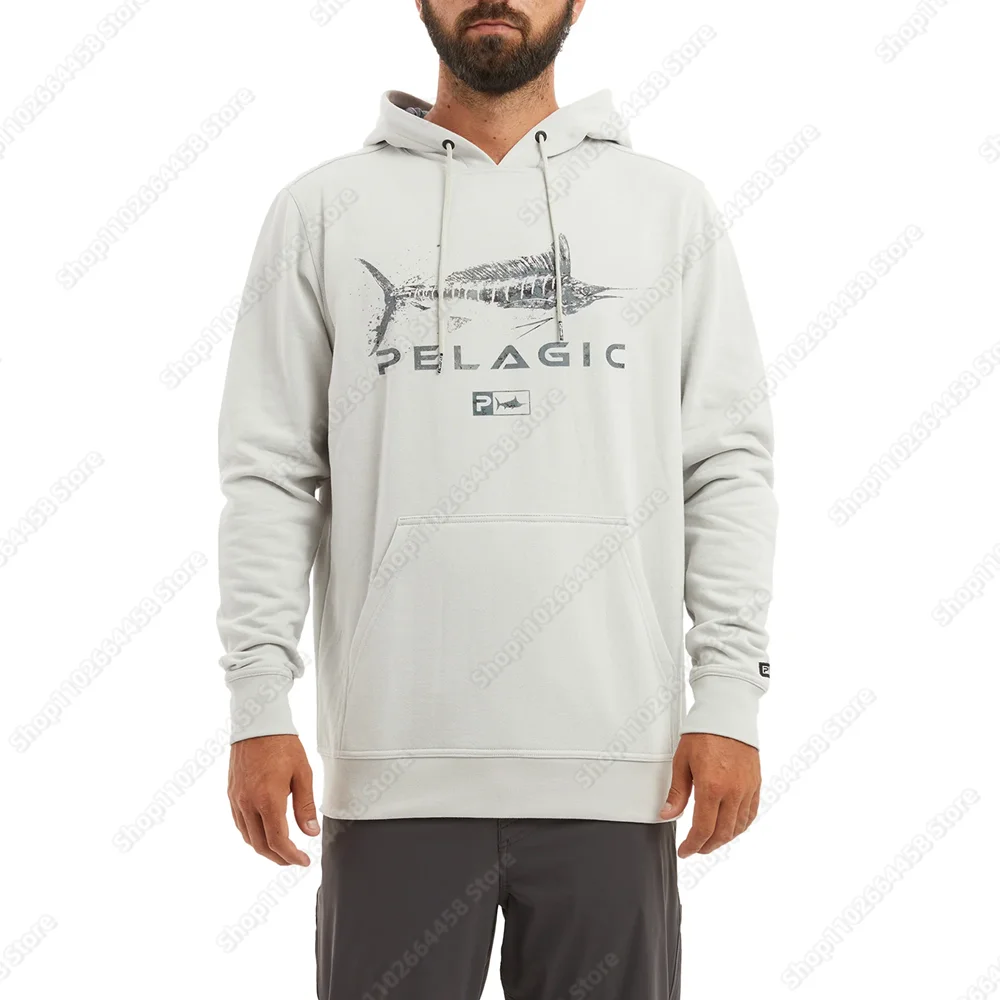 

Pelagic Hoodie Sweater Long Sleeve Fleece Warm Jacket Man/Women Casual Sweatshirt Air Layer Fabric With pocket Fishing Clothes