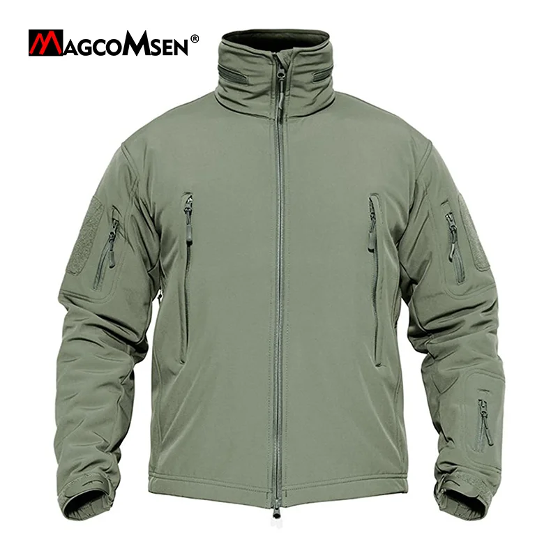 

MAGCOMSEN Winter Men's Tactical Jacket Fleece Lined Waterproof Softshell Hooded Military Coats Speical Ops Army Combat Jackets