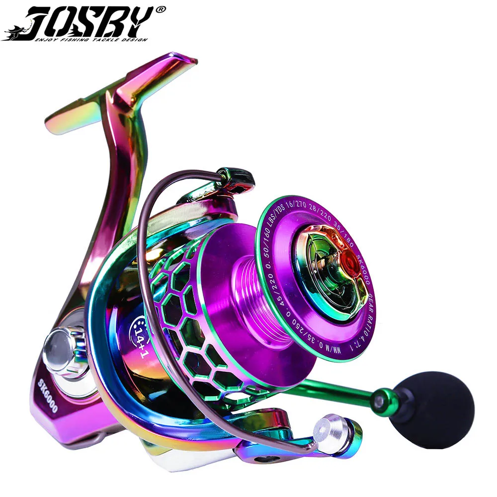 

JOSBY Fishing Wheel 8-15KG Max Drag Metal Spool Spinning Reel Carp Sea Saltwater Stainless Steel Bearing 5.0:1 4.7:1 Pesca