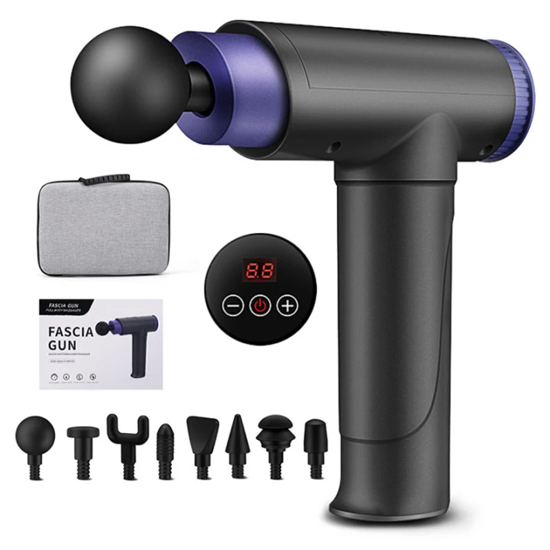 

Профессиональный Массажный пистолет с ЖК-дисплеем, электрический пистолет для глубокого массажа тела, расслабления, упражнений, похудения,...