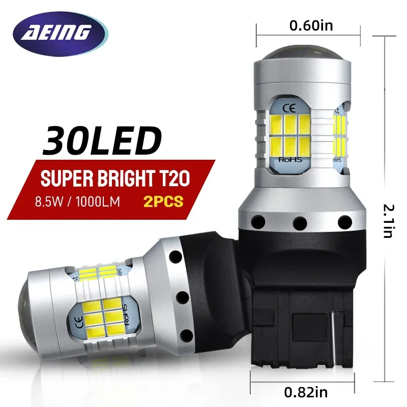 

2 шт., светодиодный фонарь заднего хода без ошибок, резервная лампа T20 7440 W21W для Volkswagen VW Golf 6 MK6 5K1 2008-2013