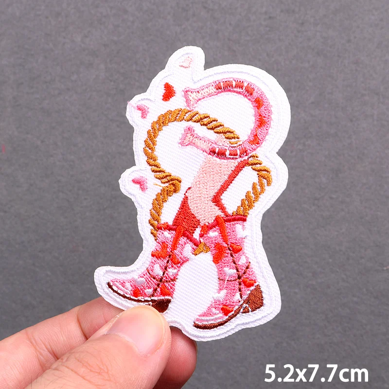 Western Cowboy Boots Patch Iron On Embroidery Patches For Clothing Thermoadhesive Patches On Clothes Stripe Badge Stickers Decor (art.: 3920c91ca79c3) - 3920c91ca79c3