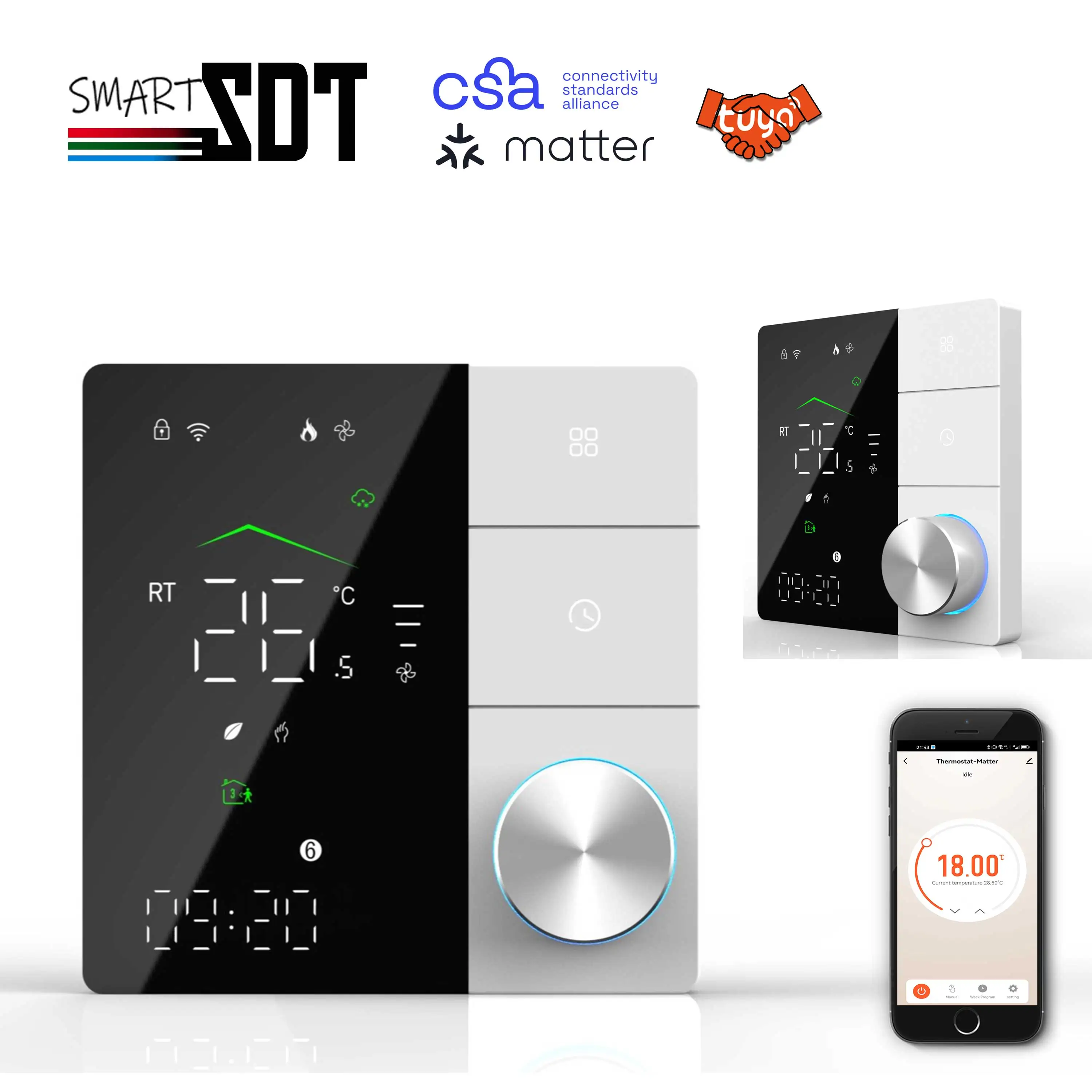 Термостат нагревательный 24 в 110 В для работы с домом Apple HomeKit Google Assistant Amazon Alexa