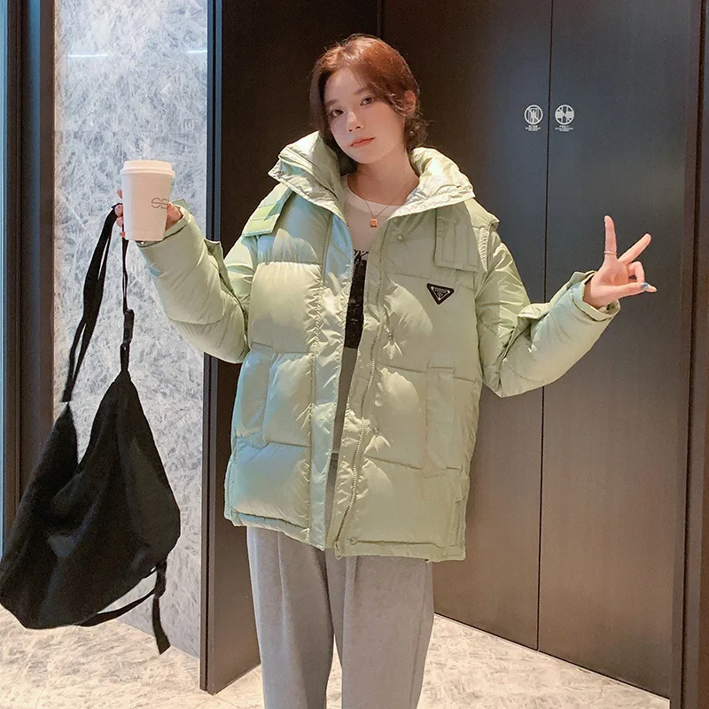 GRELLER Women's Fall Jacket 2022 Puffer Parkas Fashion Winter Ladies Coat with Hood Waterproof Oversized Jacket Warm Outerwear