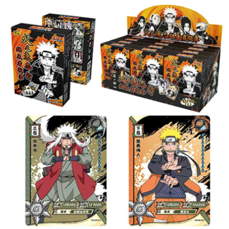 

Genuine KAYOU Naruto Fire Will Successor Badge Rare BR Card Naruto Hinata Tsunade Sasuke Anime Collection Card Boy Toy Gifts