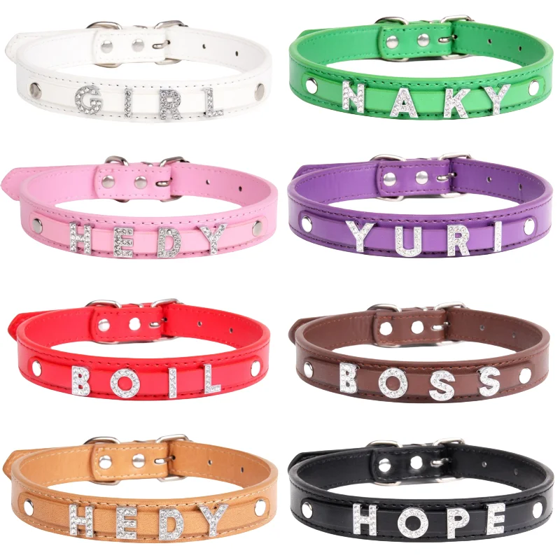 Свободное имя индивидуальный ошейник для собак анти-потерянный щенка блестящее