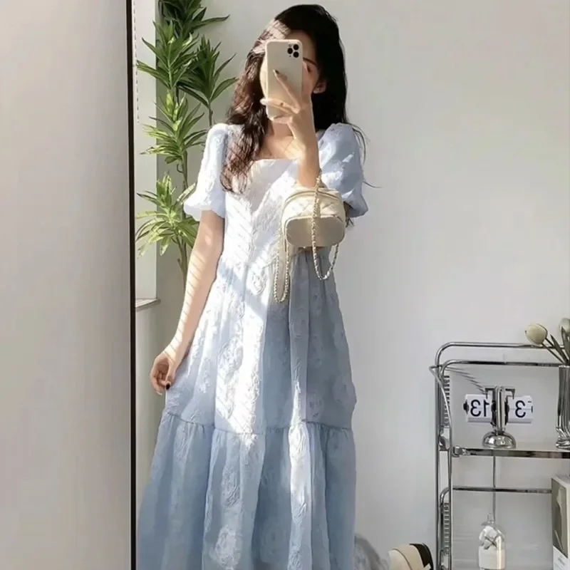Женское платье SweetGentle новинка лета 2024 французская винтажная юбка средней длины с