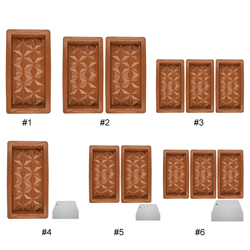 3/2/1 шт. глубокие формы для шоколадных батончиков силиконовая прямоугольная форма