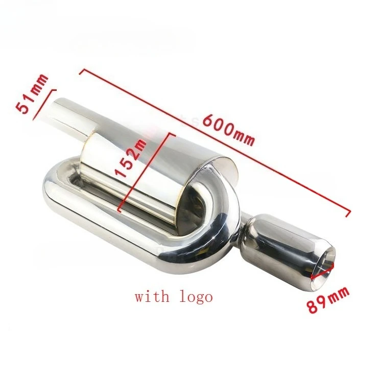 

Универсальный автомобильный глушитель выхлопной трубы из нержавеющей стали, встроенный глушитель выхлопной трубы типа CTR с выхлопным наконечником, 2 дюйма, 2,5 дюйма, впускной глушитель с глубоким звуком