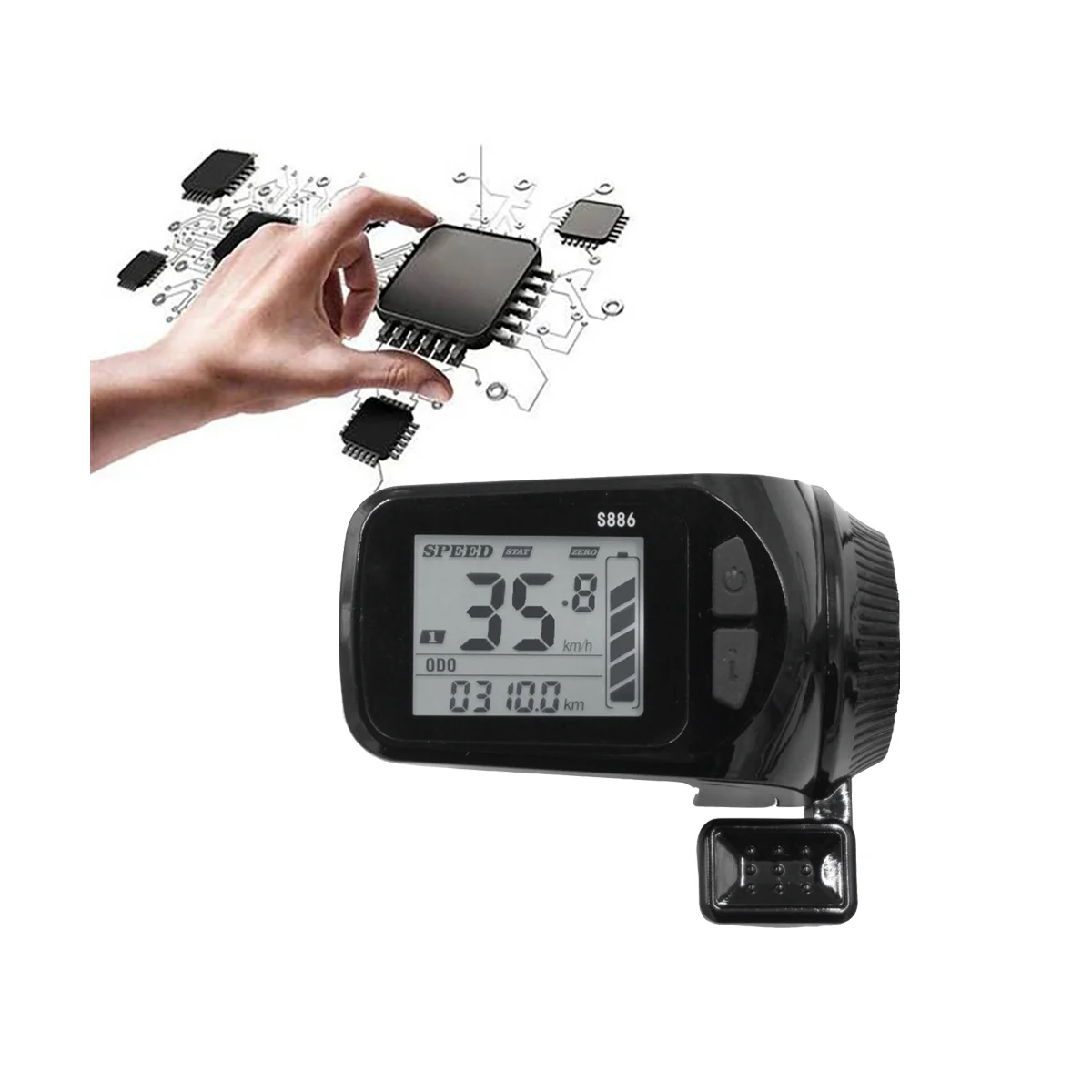 ЖК-дисплей S886 24 В/36 В/48 В/60 в для электроскутера