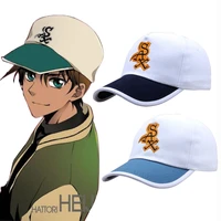 anime hattori heiji cosplay baseball cap unisex adjustable embroidery hat prop accessories