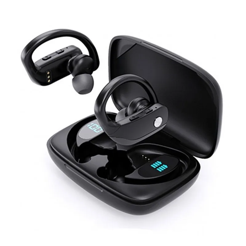 Беспроводные спортивные наушники Bluetooth HiFi Bass TWS с ушным крючком в ухо