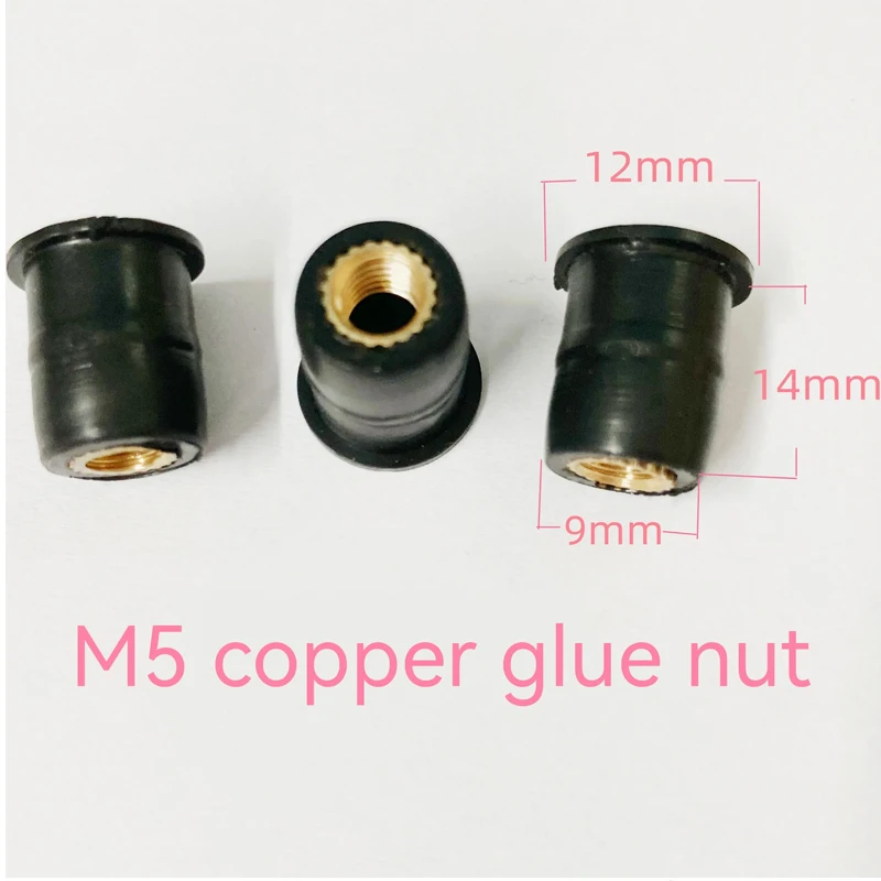 

Винты для обтекателя мотоцикла M5 M6, 50 шт., винты с купольными скважинами, гайки с резиновыми винтами для лобового стекла, Универсальные винты для ветрового стекла