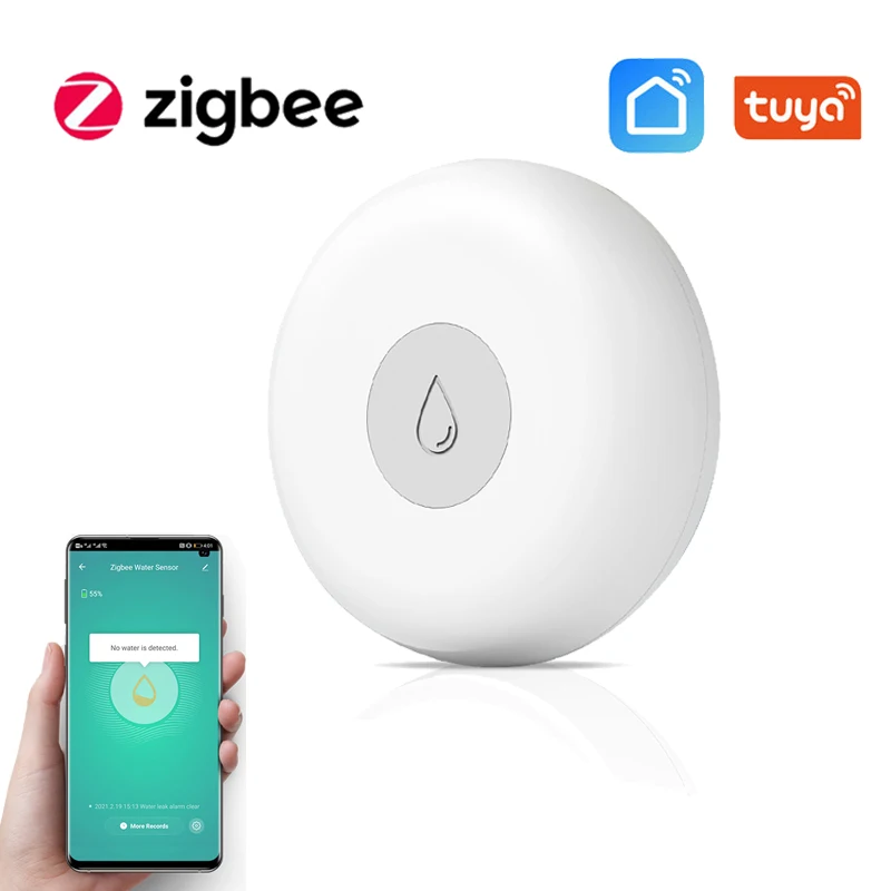 

Сигнализация Tuya Zigbee для дома, автономный датчик утечки воды, детектор, оповещение о переполнении, система сигнализации