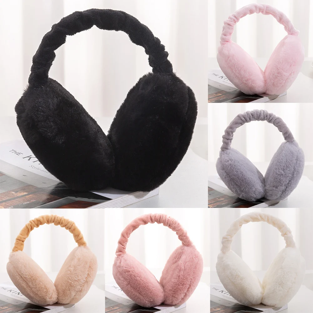 

Soft Plush Ear Warmer Winter Warm Earmuffs For Women Men Fashion Solid Color Earflap Outdoor Cold Protection Ear-Muffs Ear Cover
