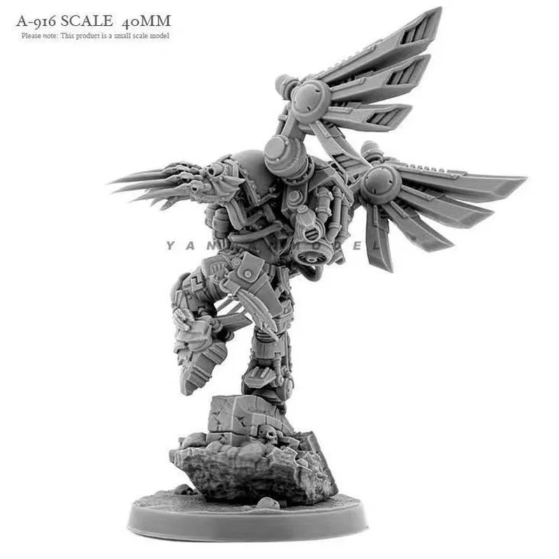 

NX Flying Warrior Model Resin Action Figure Model Kit Tumei Colorless Self-Assembling Resin Figure Soldier Action Figure 40mm