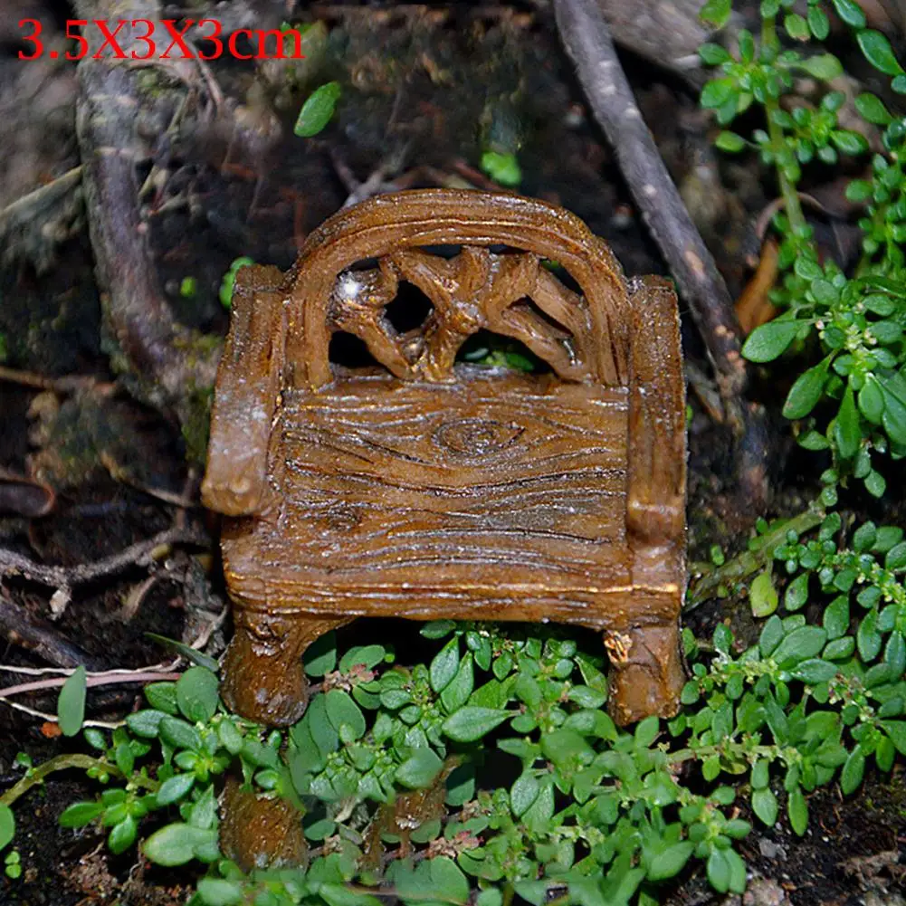 1 шт. 2 размера Миниатюрные стулья из смолы мини-стулья для парка ремесленные