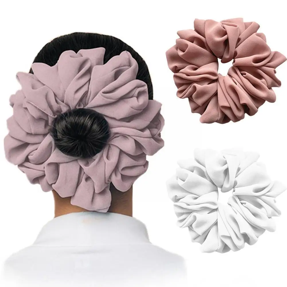 

Muslim Fashion Bunch Hair Tie Malaysian Women Chiffon Hijab Rubber Accessories Band Beautiful Volumizing Scrunchie Headband C1O5