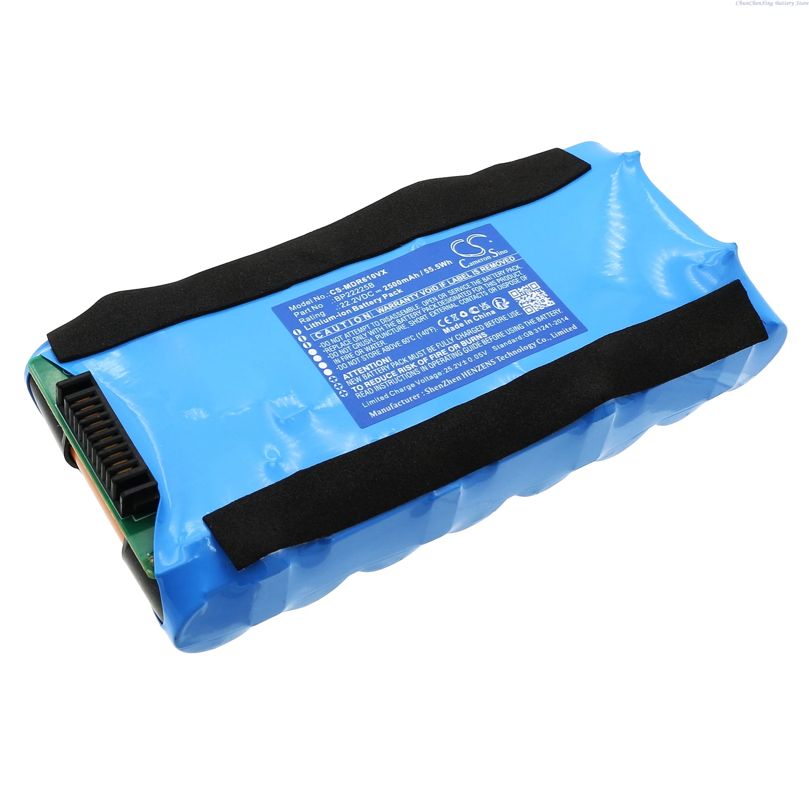 Фото Сменная аккумуляторная батарея Cameron Sino 22.2V 2500mAh для пылесосов Media FC6 G3X6 GX3 R6 Max, для беспроводной моющей швабры Eureka NEW400 (для сухой и влажной уборки) №5