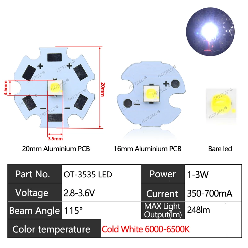 

10-100 шт. 1-3 Вт светодиоды бусины 3535 SMD 3 Вт чип холодный теплый нейтральный белый 3000 К 4500 К 6500 К 10000 К фонарик налобный фонарь автомобильный свет