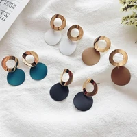 korean fashion ladies earrings fashion jewelry 2020 simple arc geometric temperament daily all match hollow earrings wholesale