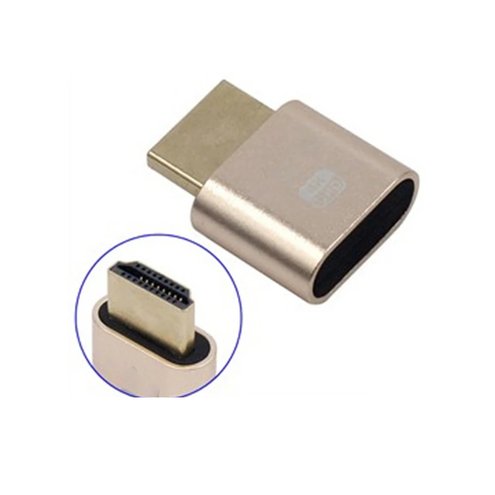 

1pcs VGA Virtual Display Adapter HDMI-compatible 1.4 DDC EDID Dummy Plug Headless Ghost Display Emulator Video card Lock plate