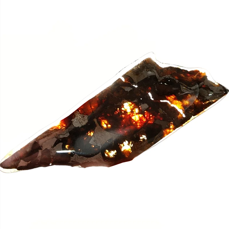 

Натуральный метиорит Sericho, Кения, оливковый метеорит, коллекция образцов из материала, 2,9 граммов, ломтики оливкового метеорита