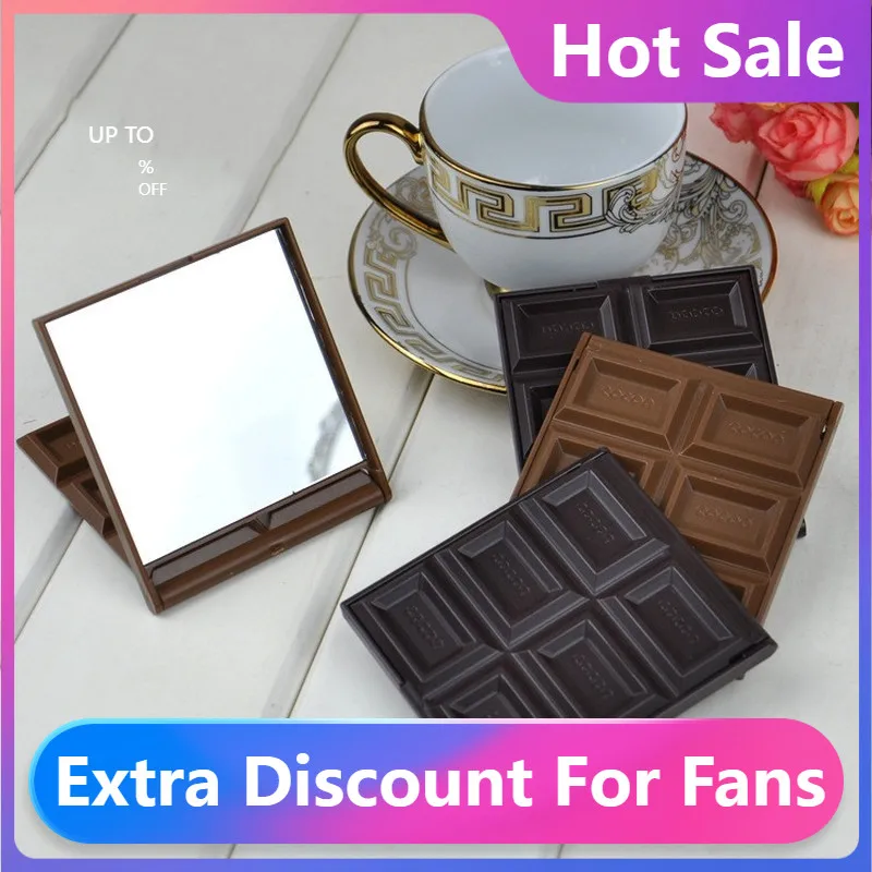 

Модное Новое 1 шт. складное прекрасное мини зеркало для макияжа квадратное карманное зеркало в форме шоколадного печенья стекло для женщин ...