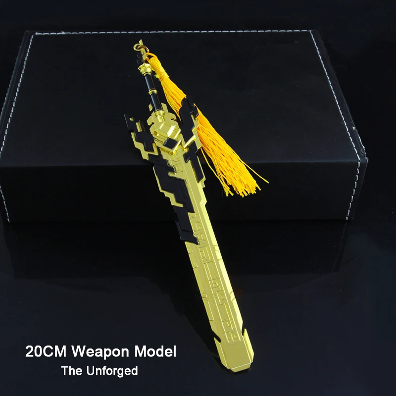 

20CM Game Anime Peripheral Five Star Limited Alloy Type Weapon Model The Unforged Replica Miniature Decoration Children for Toys