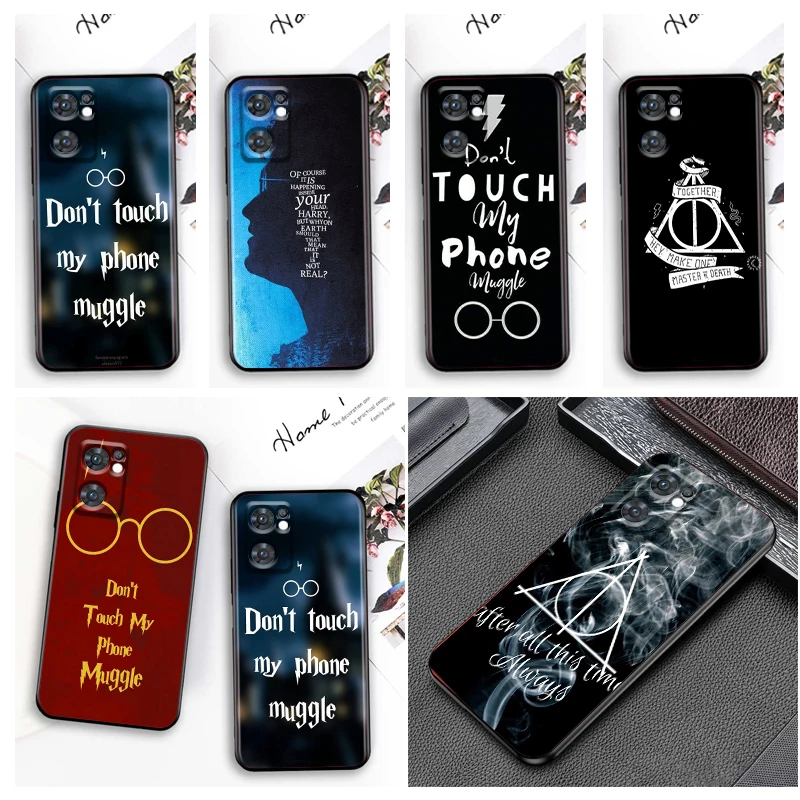 

Ring Potters Wand Harries Cute Phone Case For OPPO Reno 8 7 6 5 4 2 Z Lite Pro Plus SE 4G 5G Black Soft Fundas Silicone Cover