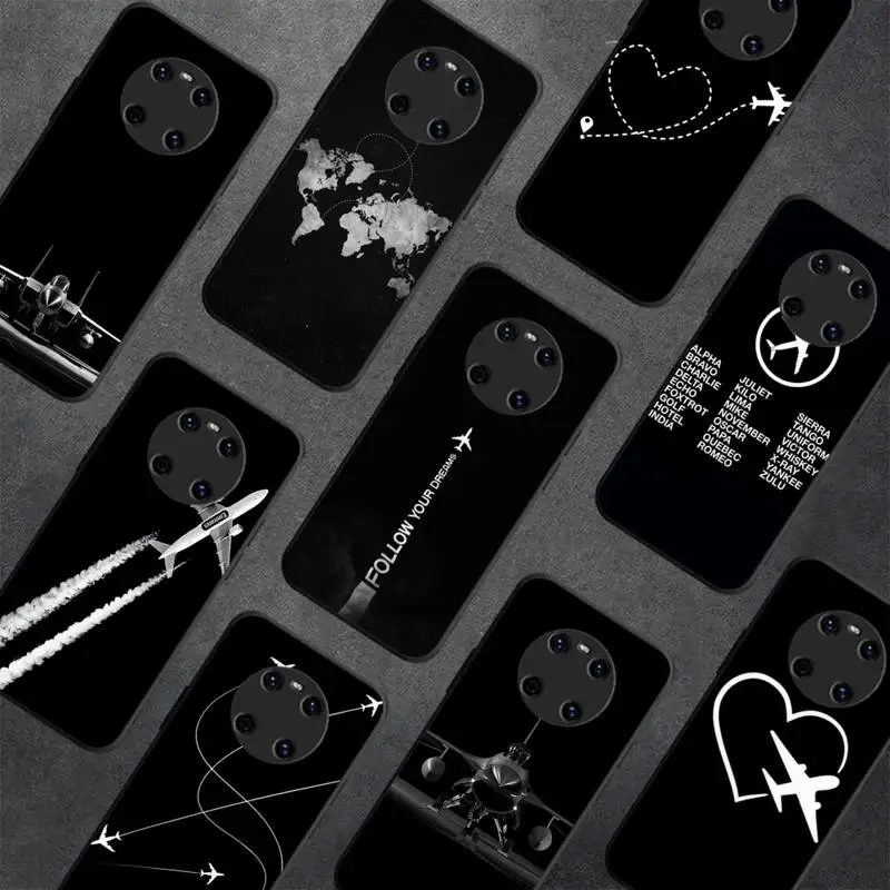 

Aircraft Helicopter Airplane Pilot Fly Phone Case for Huawei Y 6 9 7 5 8s prime 2019 2018 enjoy 7 plus