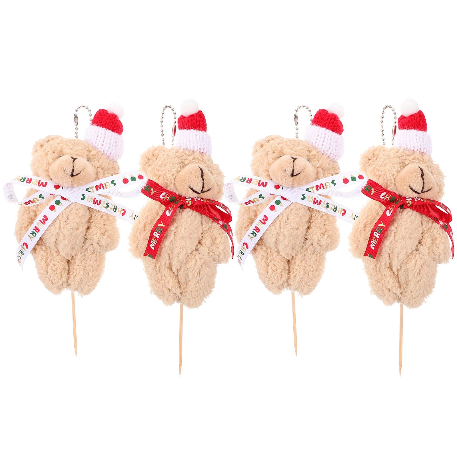 

4 Pcs Christmas Stuffed Bear Party Favors Small Plush Stuffed Bear Dolls Stuffed Bear Dollsate Bears Bulk Cute