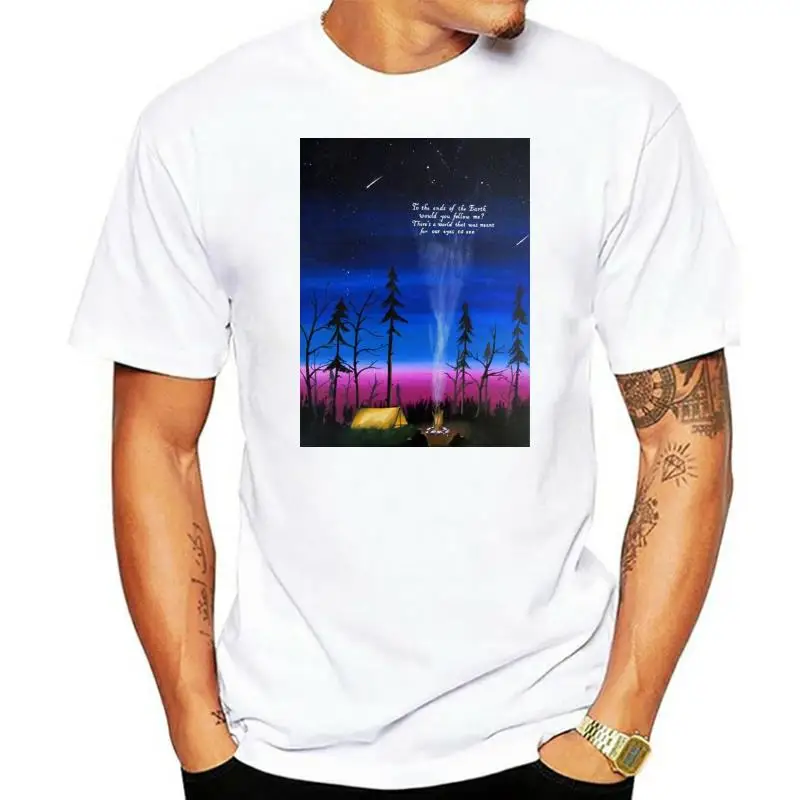 

ends of the earth T shirt ends earth camping nature acrylic lord huron bonfire fire night
