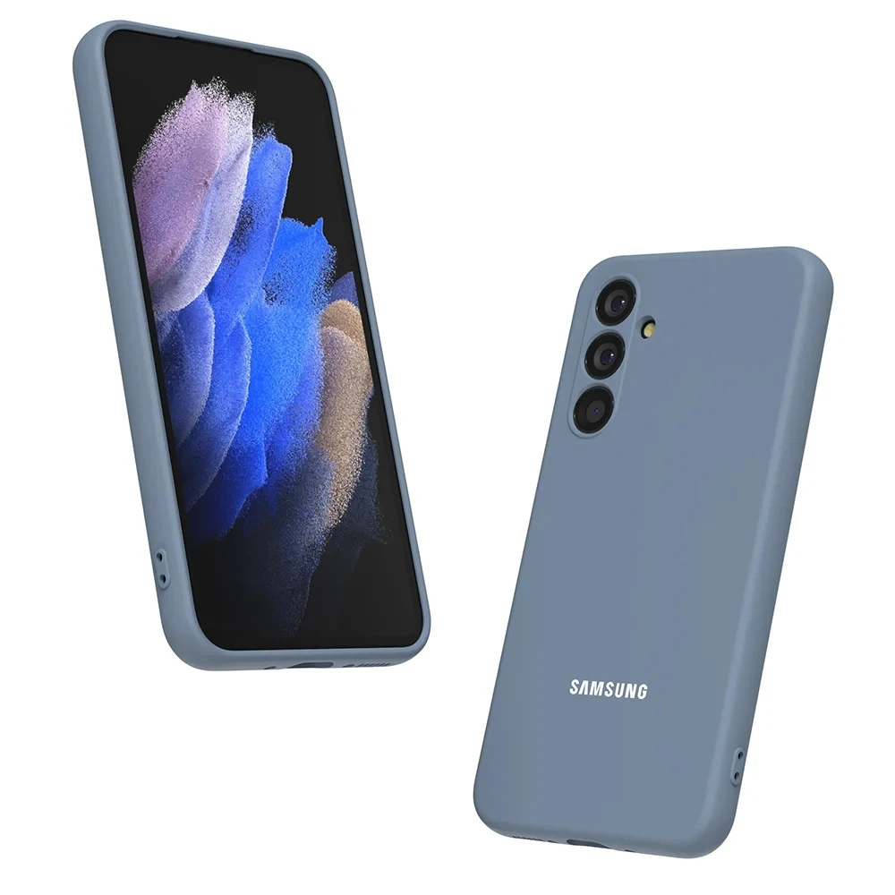 Чехол для Samsung Galaxy S24 Ultra A55 A36 A16 жидкий силиконовый чехол из ТПУ полный защитный