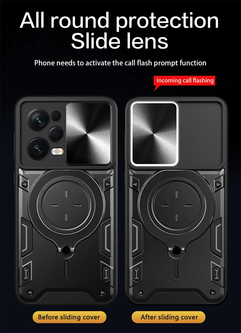 Для Redmy Note 12 Pro 5G чехол слайд-камера телефон Funda для Redmi Note12 + Plus задняя крышка