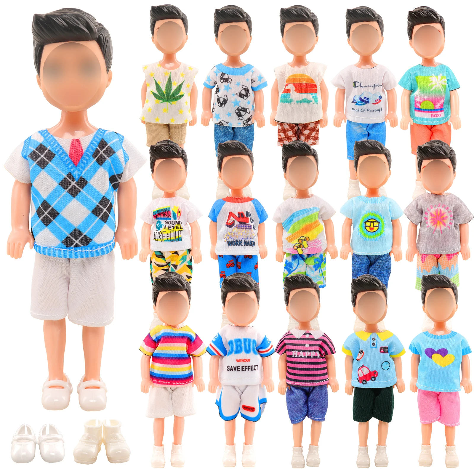 2 Shoes For 5.3 Inch Doll Toys Boy Birthday Gift
