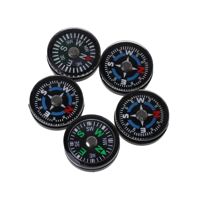 

5pcs 18mm Portable Mini Compasses Camping Travel Hiking Guider Survival Compass