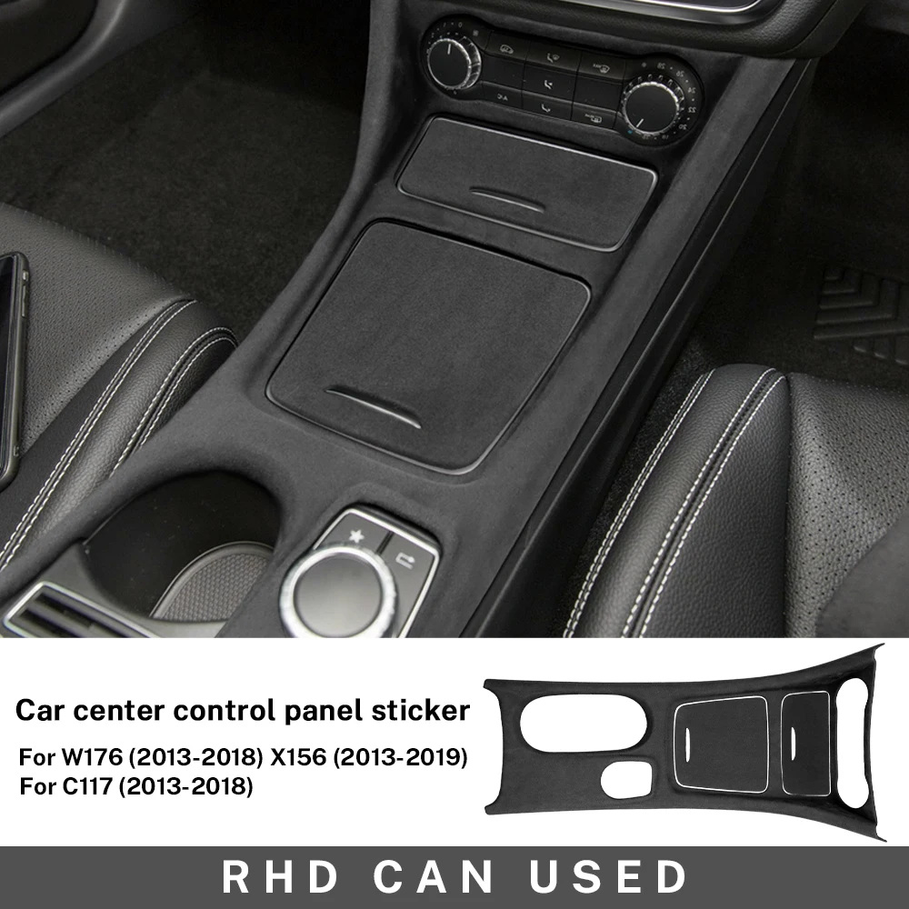 

Замша из АБС-углеволокна для Mercedes Benz A Class W176 CLA C177 GLA X156 2013-18, центральная консоль, панель переключения передач, отделочная крышка