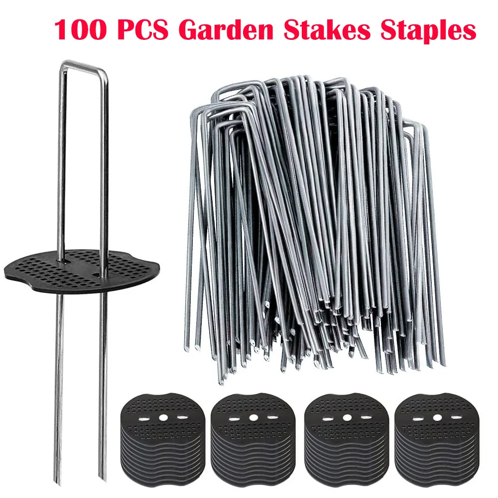 

Настенные скобы для ландшафта, 6 дюймов, антикоррозийные садовые скобы, ландшафтные тканевые булавки, дворные скобы для ткани барьера для сорняков