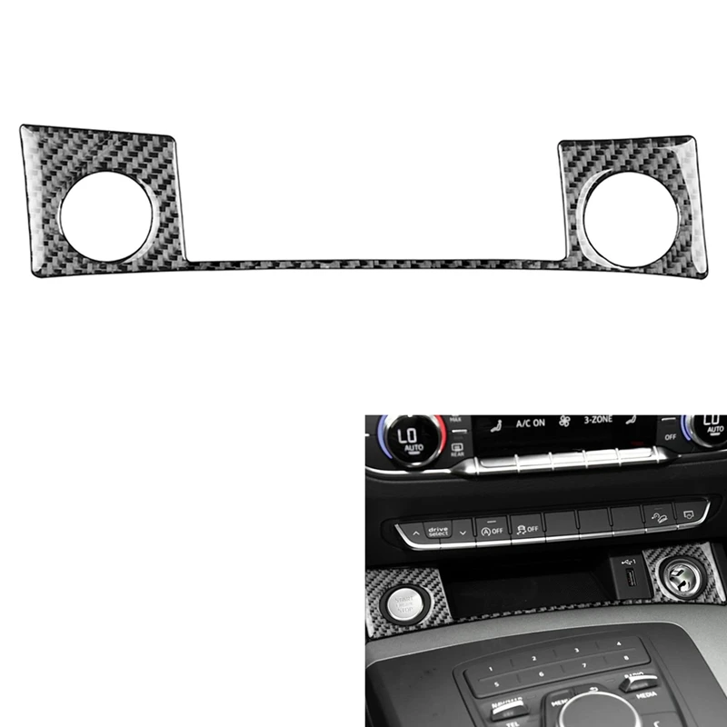 Настоящее углеродное волокно для Q5L FY SQ5 18-2024 LHD Dash кнопка запуска двигателя панель