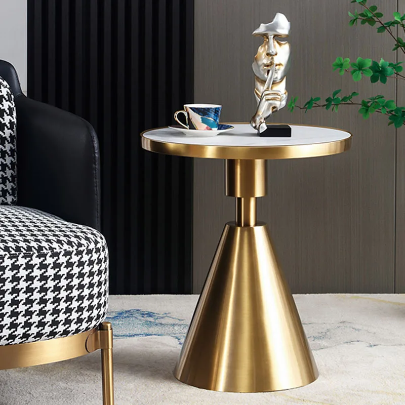 

Modern Round Coffee Table Dining Entrance Hall Golden Luxury Living Room Center Table Outdoor Muebles Multifunction Furniture