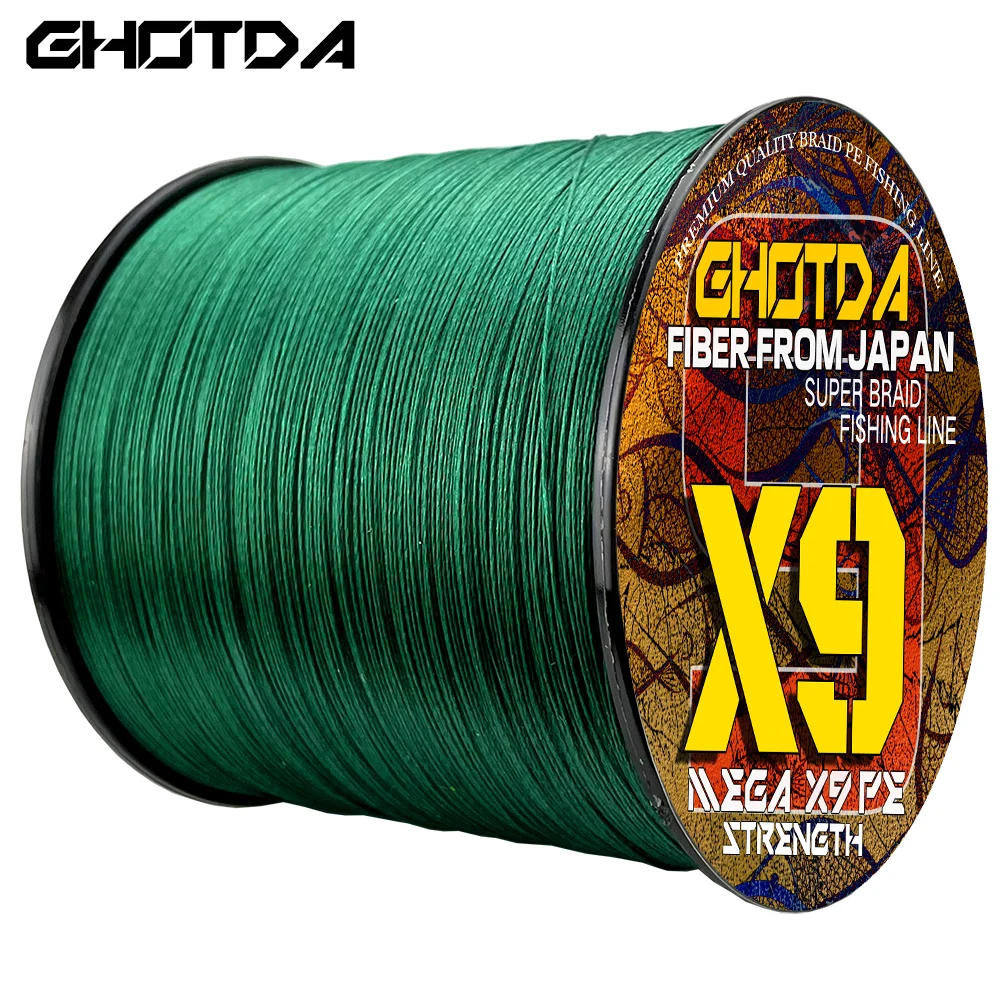 

GHOTDA Japan Raw Silk PE Fish Line 20LB-100LB Strong Strength 9 Strands Braided Fishing Line Multicolor Fishing Lines Braid 300m